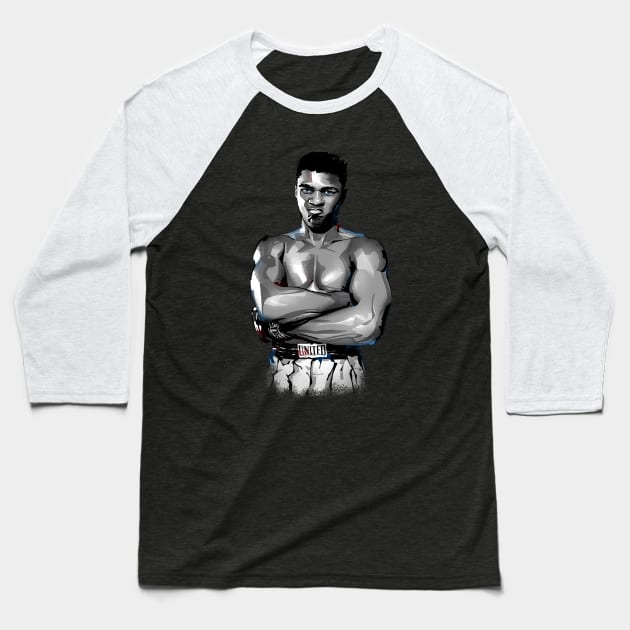Muhammad Ali Baseball T-Shirt by nabakumov